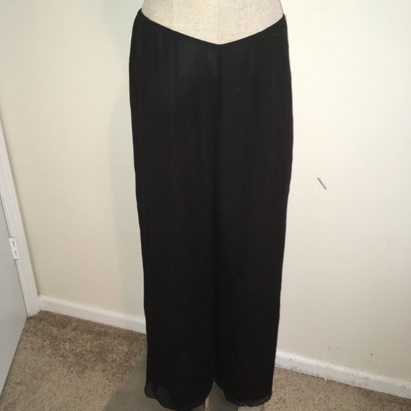 Pentimento 100% Silk Two Piece Set Spaghetti Strap Sheer Dual Layer Side Tie Top - Picture 6 of 16